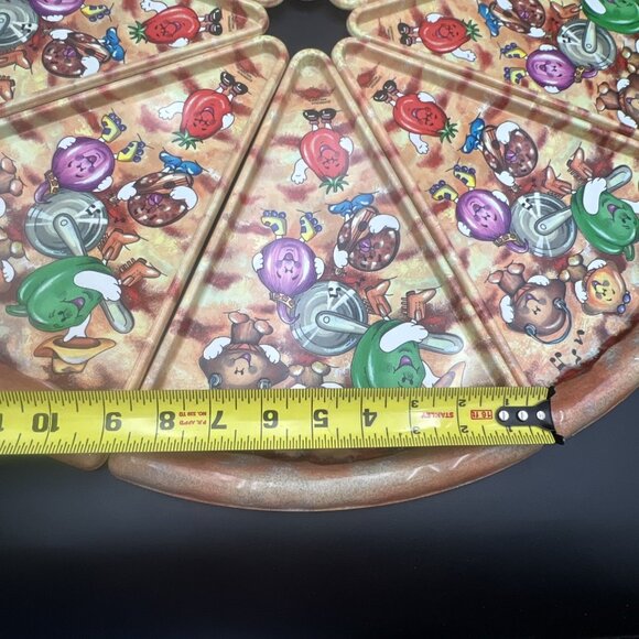 Complete Set (8) Vintage 90's Deborah Mallow Pizza Slice Plates Plastic Party - Picture 9 of 16